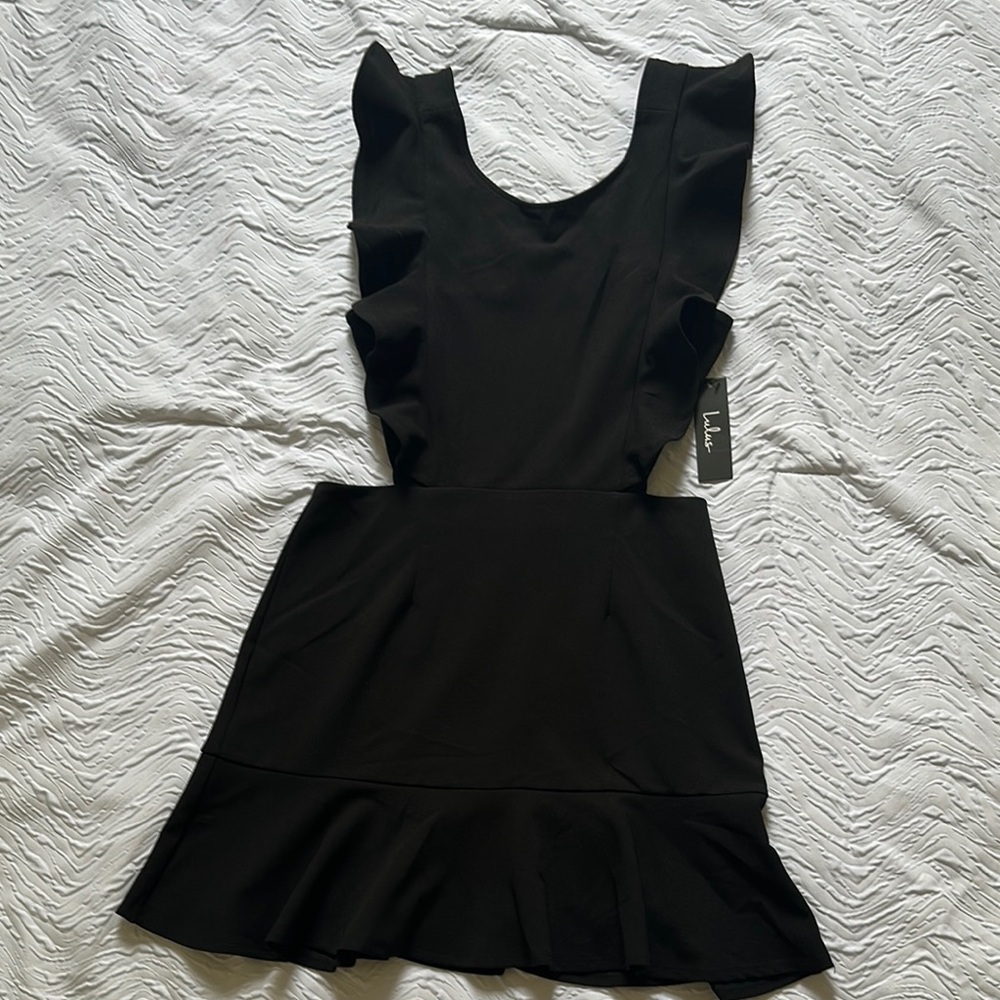 Lulus Elegant Black Ruffle Dress